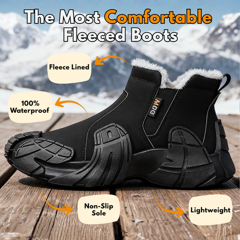 Fleece-Lined Waterproof Winter Boots
