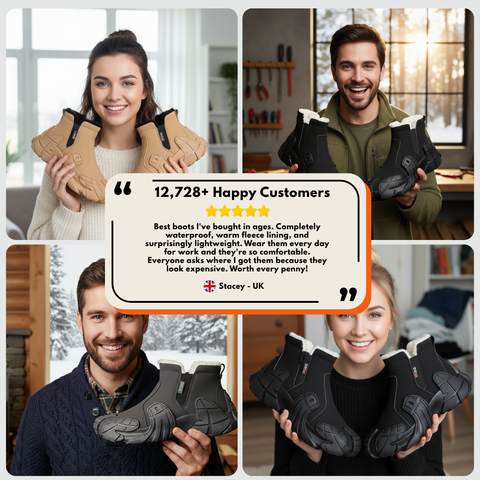 Fleece-Lined Waterproof Winter Boots