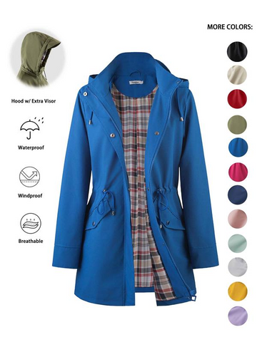 Women's Lightweight Waterproof Rain Jacket