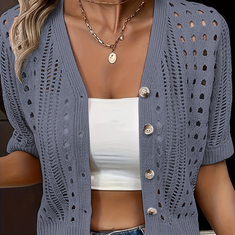 The Elena Open-Knit Cardigan