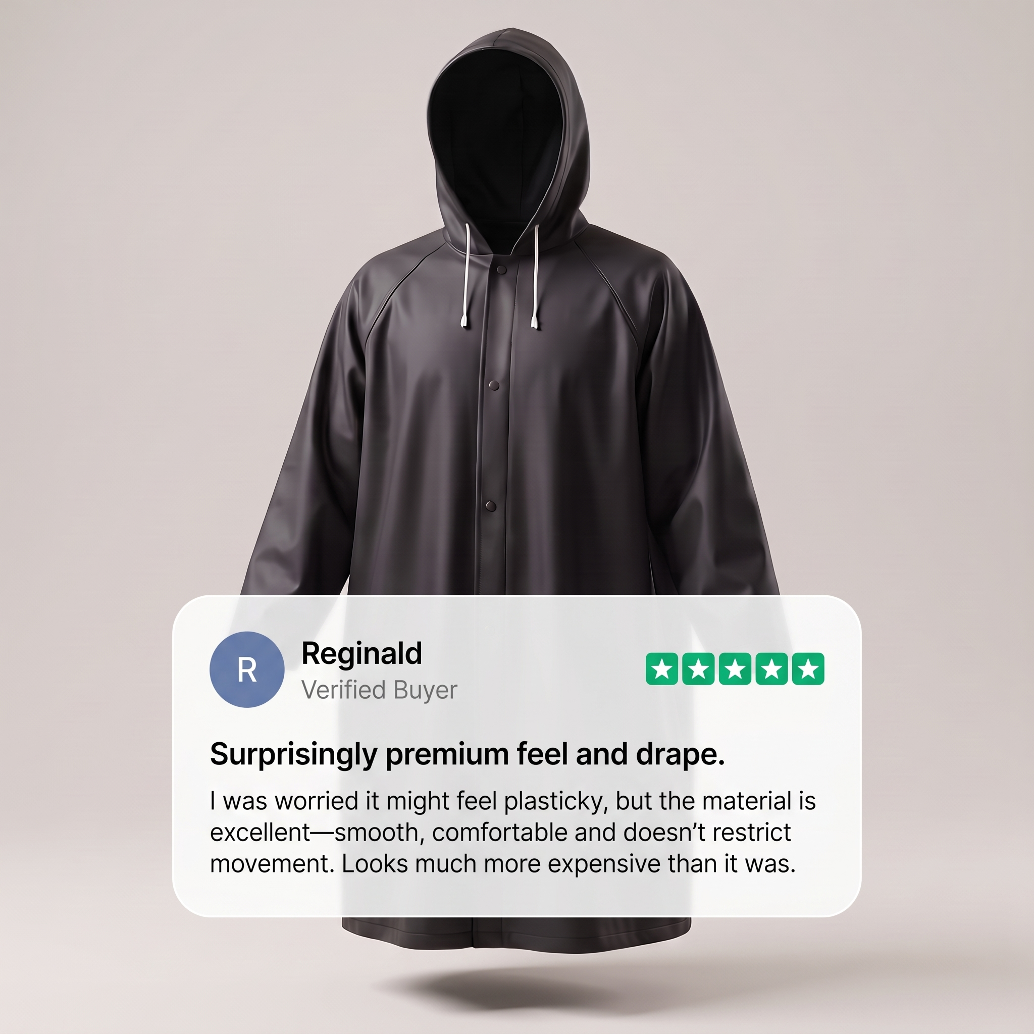 The Velrenne™ DryGuard Long Hooded Raincoat