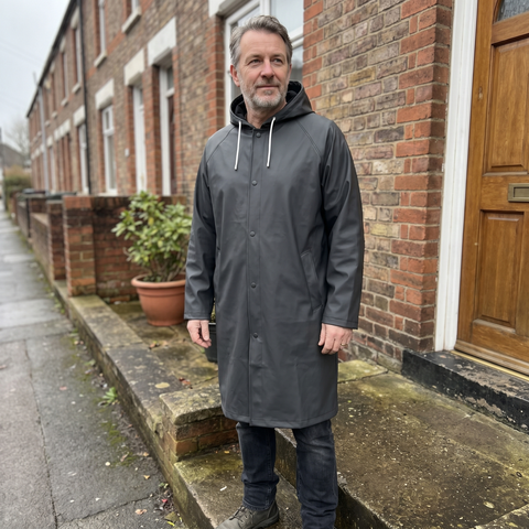 The Velrenne™ DryGuard Long Hooded Raincoat