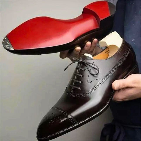 The Velrenne™ Oxford Cap-Toe Brogues