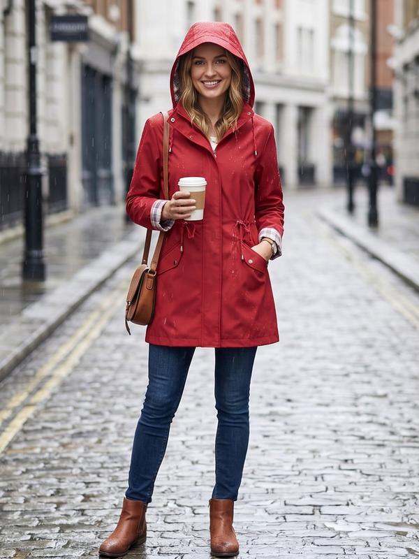 Women's Lightweight Waterproof Rain Jacket
