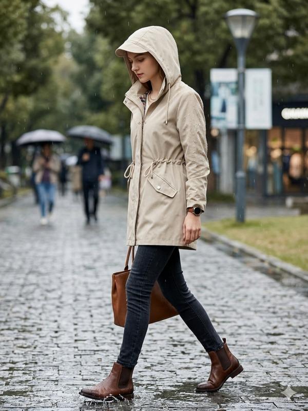 Women's Lightweight Waterproof Rain Jacket