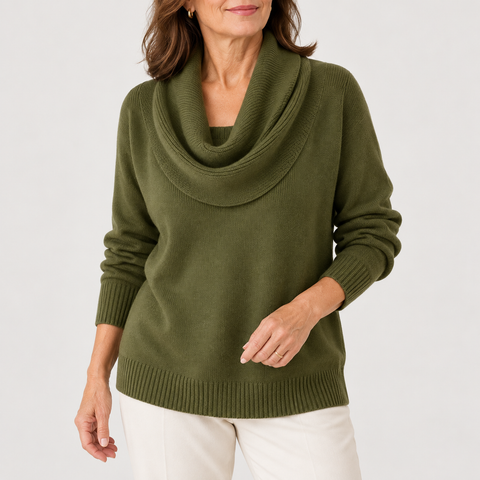 The Velrenne™ Carys Soft Cowl Neck Jumper