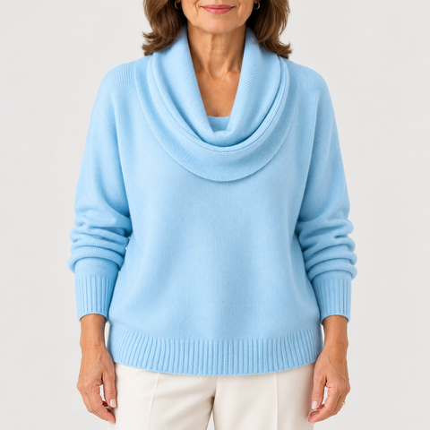 The Velrenne™ Carys Soft Cowl Neck Jumper