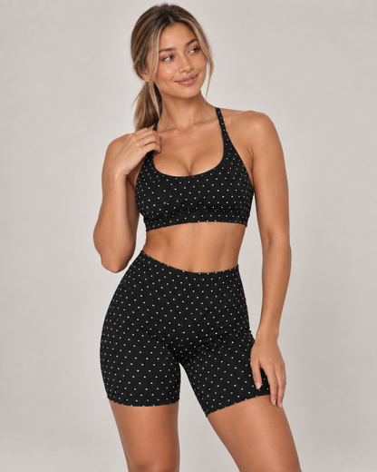 VELRENNE™ Seamless Leopard & Polka Dot, Sports Bra & Shorts Set SohoChic