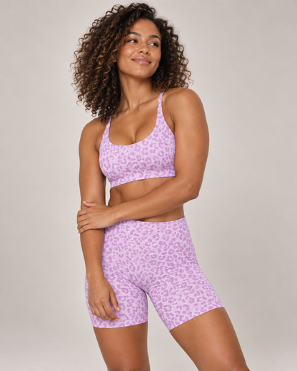 VELRENNE™ Seamless Leopard & Polka Dot, Sports Bra & Shorts Set SohoChic
