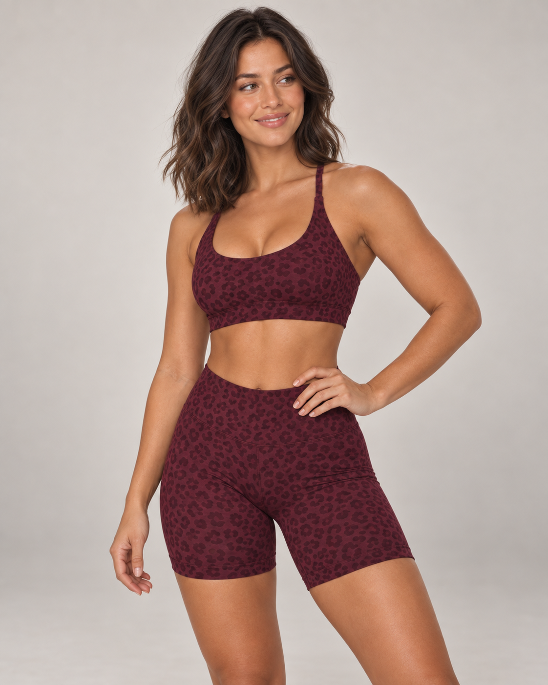 VELRENNE™ Seamless Leopard & Polka Dot, Sports Bra & Shorts Set SohoChic