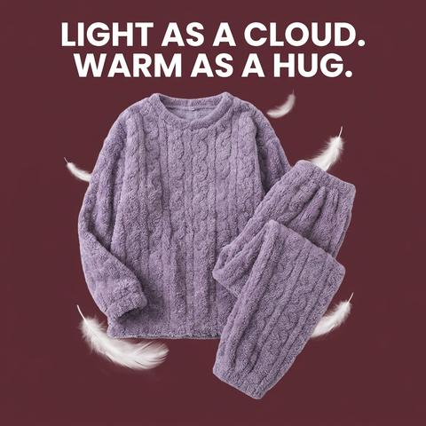 Velrenne plush fleece lounge set