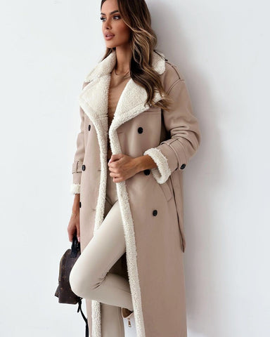 Double-Breasted Teddy Coat