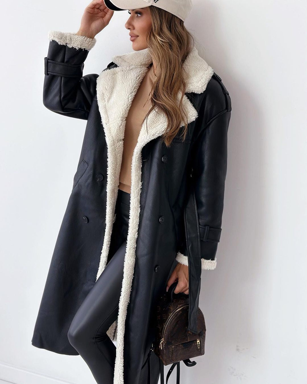 Double-Breasted Teddy Coat