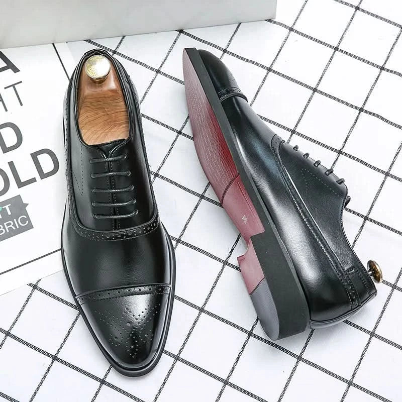 The Velrenne™ Oxford Cap-Toe Brogues