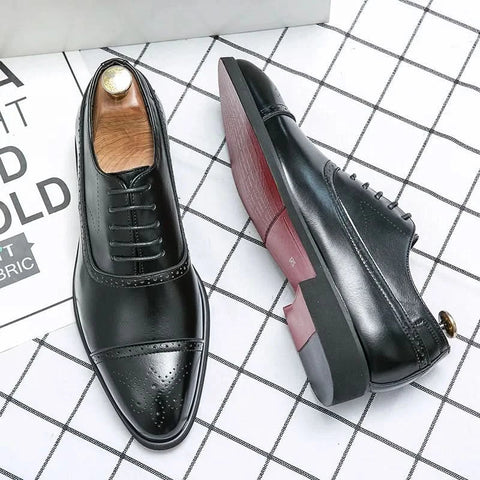 The Velrenne™ Oxford Cap-Toe Brogues