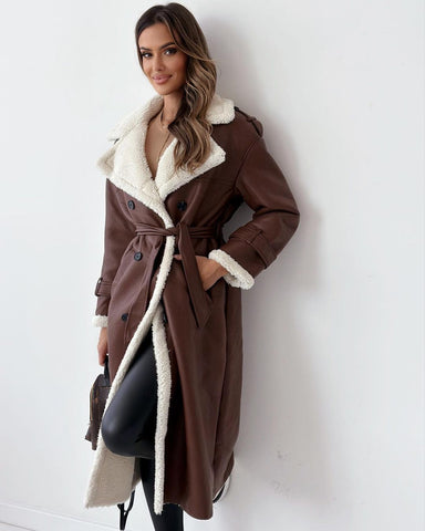 Double-Breasted Teddy Coat