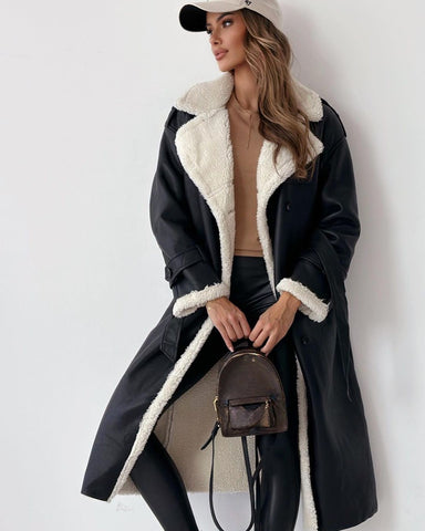 Double-Breasted Teddy Coat