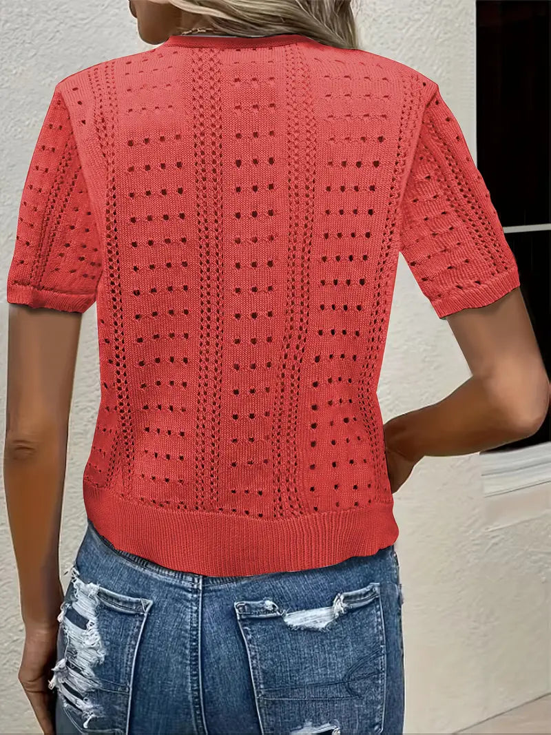 The Elena Open-Knit Cardigan