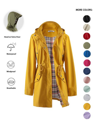 Women's Lightweight Waterproof Rain Jacket
