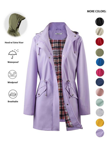Women's Lightweight Waterproof Rain Jacket