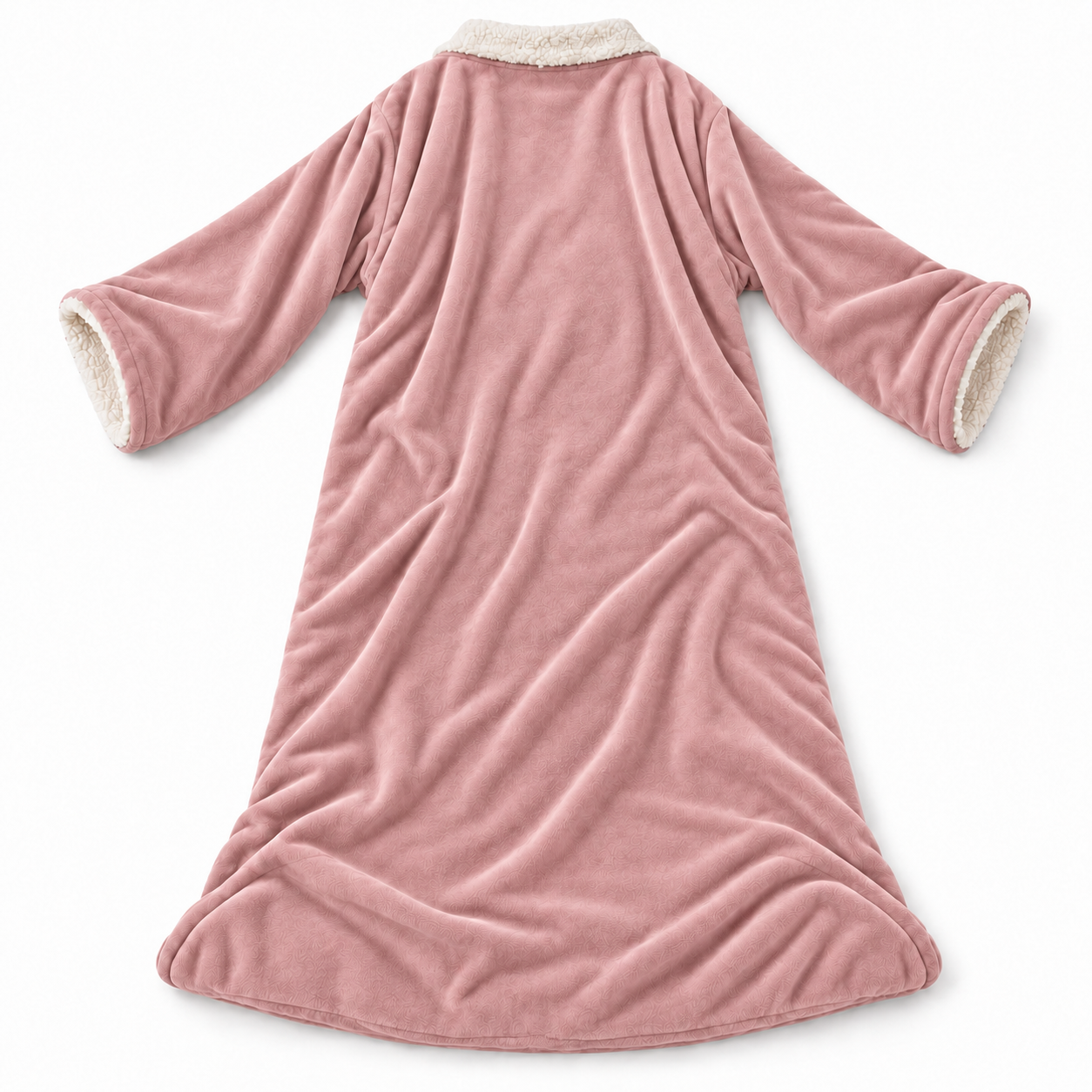 Velrenne heated wearable blanket with sleeves and foot pocket