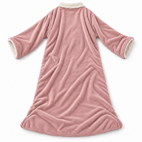 Velrenne heated wearable blanket with sleeves and foot pocket