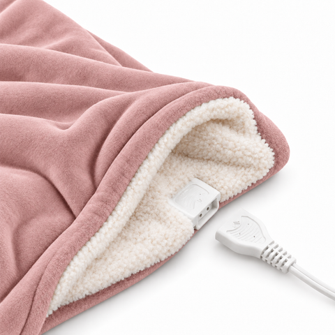 Velrenne heated wearable blanket with sleeves and foot pocket