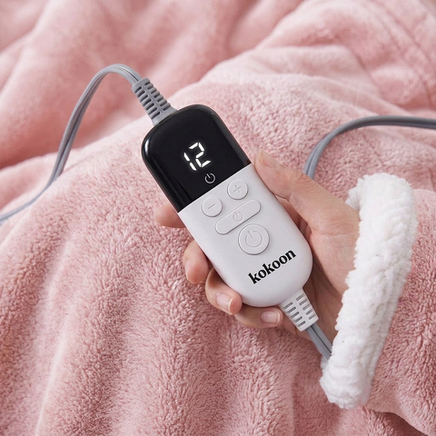 Velrenne heated wearable blanket with sleeves and foot pocket