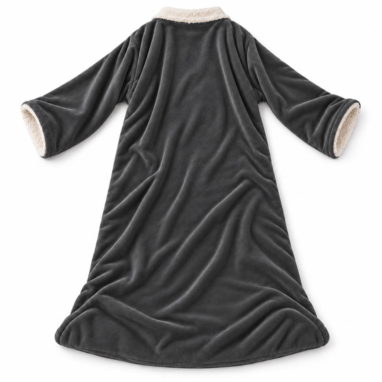 Velrenne heated wearable blanket with sleeves and foot pocket