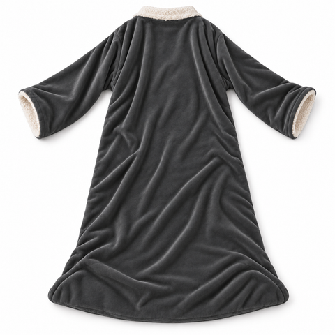 Velrenne heated wearable blanket with sleeves and foot pocket