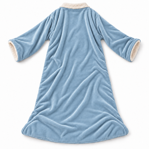 Velrenne heated wearable blanket with sleeves and foot pocket