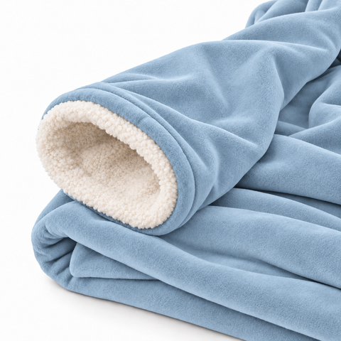 Velrenne heated wearable blanket with sleeves and foot pocket