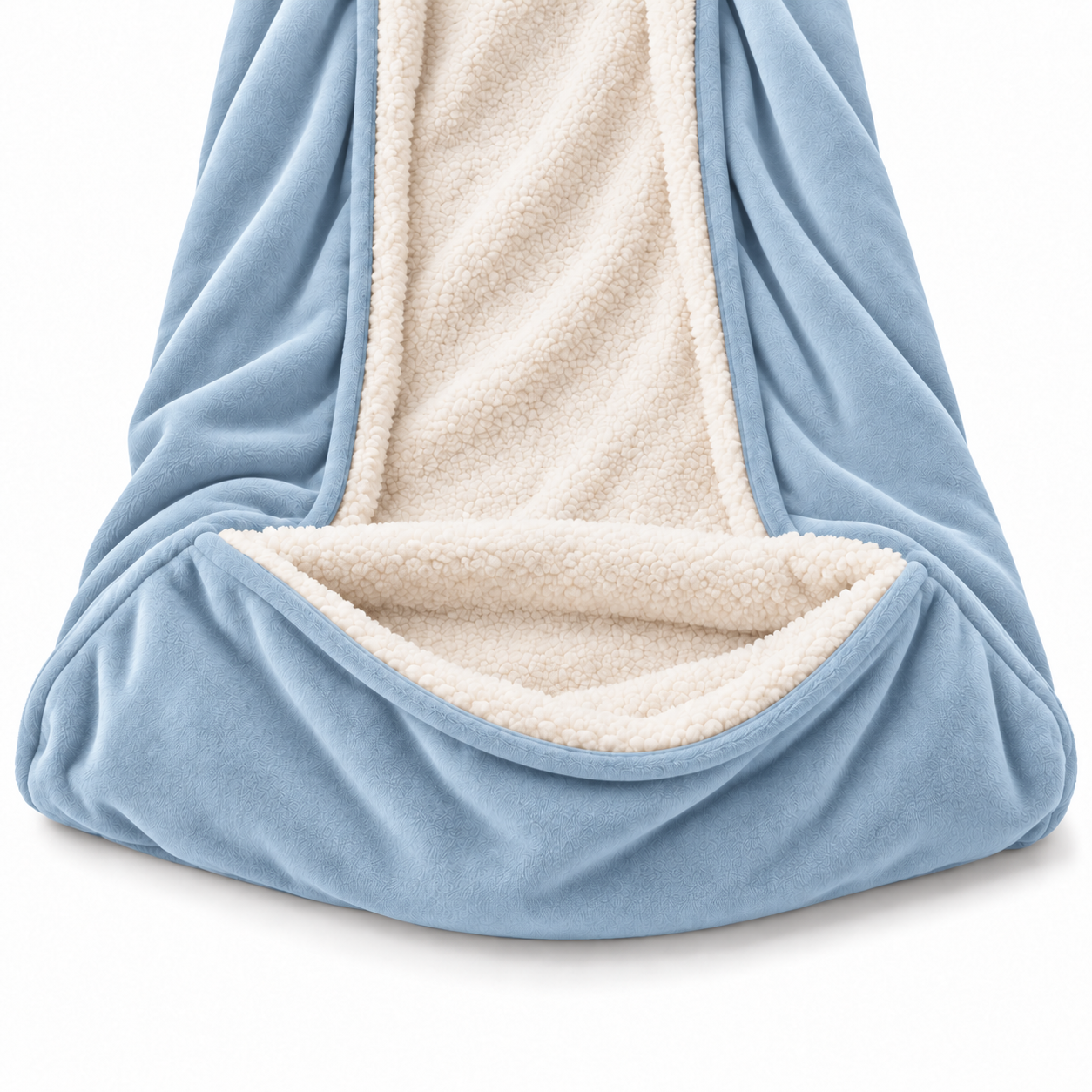 Velrenne heated wearable blanket with sleeves and foot pocket