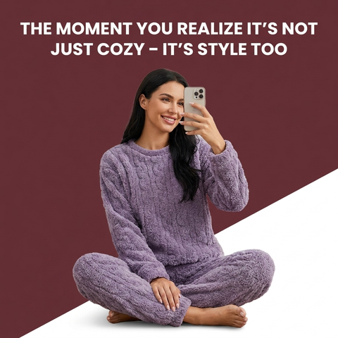 Velrenne plush fleece lounge set