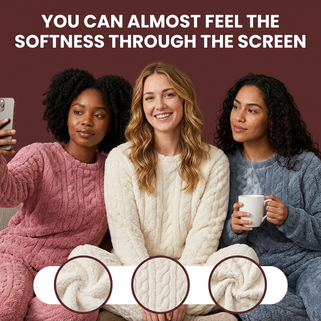 Velrenne plush fleece lounge set
